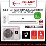 Sharp R32 J-Tech Plasmacluster Inverter 2HP Air Conditioner  R32 AHXP18YMD &amp; AUXP18YMD Aircond Air Cond