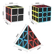 Combo 4 Khối Rubik 2x2 3x3 Tam Giác Skewb. Rubik Carbon Moyu Siêu Hót