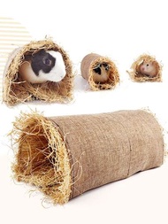 1入組多功能可摺疊寵物拱門房屋附倉鼠墊,兔子隧道玩具,適用於室內和室外使用