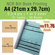 A4 (21cm x 29.7cm) NCR Bill Book Custom Printing Receipt Invoice Payment Voucher BillBook CUSTOM MAD
