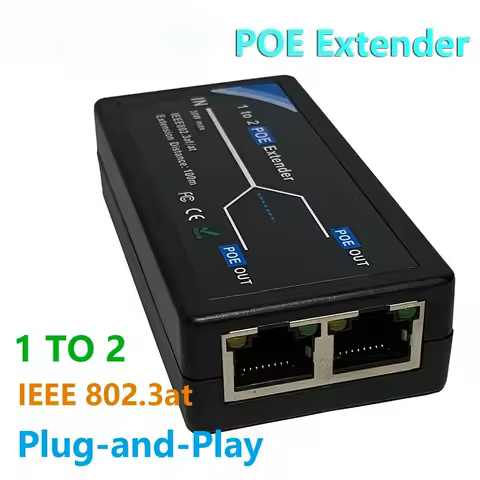 meters for POE range 2 Port POE Extender 100Mbps with IEEE 802.3af Standard for NVR IP Camera AP IP 