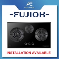 FUJIOH FH-GS7030 SVGL 3 BURNER DOUBLE INNER FLAME BUILT-IN GLASS GAS HOB