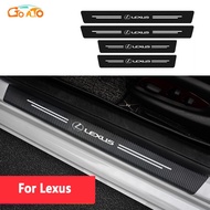 GTIOATO 4PCS Car Carbon Fiber Door Sill Protector Auto Threshold Strips Sticker Car Accessories For Lexus IS250 UX200 ES250 ES300H IS300 IS350 IS300H RX270 NX200T UX250H LC RC