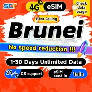 SCT Brunei eSIM 1-30 Days 4G Unlimited Data eSIM Brunei SIM Card eSIM Send in 1min