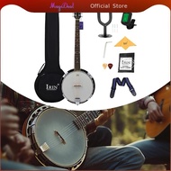 [MagiDeal] 6 String Banjo Instrument with Carry Bag Stringed Musical Instrument for Trip