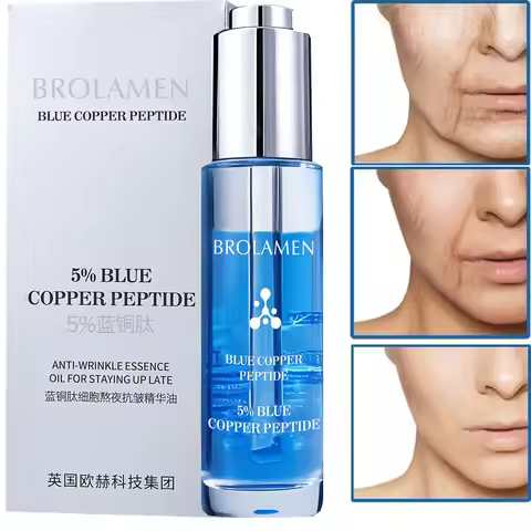 5% Blue Copper Peptide Serum Anti Wrinkles Aging Rejuvenating Facial Lifting Moisturizing Brighten S