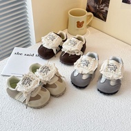 Girls Forrest Gump Shoes Korean Pearl Lace Lace Shoes Princess Shoes Soft Sole Spring Children's Sho