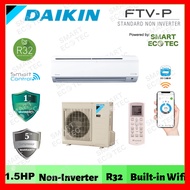 Daikin 1.5HP ( FTV35PB/RV35PB ) R32 Air Conditioner R32 Non Inverter FTV-PB Series (LATEST) FTVPB/PB With WIFI Control