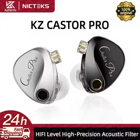 KZ Castor PRO Wired In-Ear Earphones Dynamic Drivers High-end Tunable Earphones HIFI Sound IEM Bass 