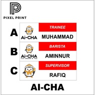 Name Tag Epoxy Acrylic AI-CHA (75x25mm)