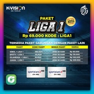 Paket Liga 1 K-Vision / Kvision Bromo/ Cartenz/ Gol