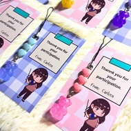 Personalized Teaching Demo Souvenir for Students Gummy Bear Phone Charm Participation Token Giveaway