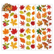 Thanksgiving Fall Leaves Window Clings Window Decals Fall Clings Thanksgiving Fall Window Stickers f