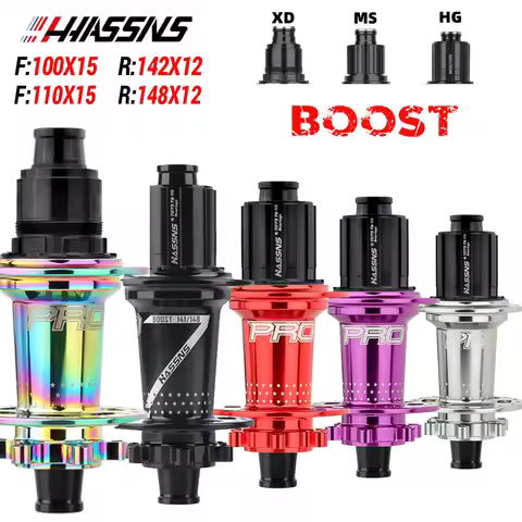 HASSNS PRO7 HG/XD/MS Bicycle Hub 24/32Holes J-Bend Spokes THRU Axle 12X142/148MM Sealed Bearing for 