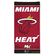 WinCraft Miami Heat Pool Beach Bath Gym Towel Large 30" X 60" with Official NBA Basketball Sports Te