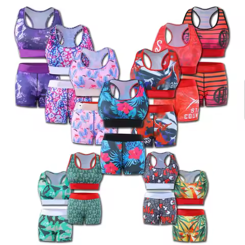Runtz PSD Women Boxers Set Plus Size Printed Polyester Short Underwear Boxer Briefs Printed Spandex 