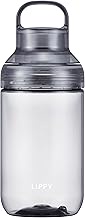OSK LIPPY BC-700 Water Bottle, 23.7 fl oz (700 ml), Clear, Gray, Made in Japan, Easy to Wash, Handle