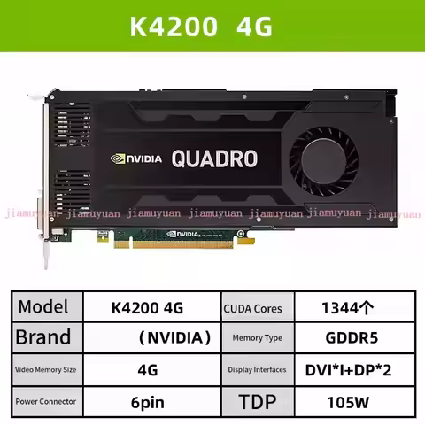 New for NVIDIA Quadro K4200 4GB Professional Graphics Card, Leadtek, For Design, Modeling, Rendering
