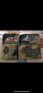 售 全新 Kenner Batman ROBIN & CYCLE 蝙蝠俠 拍擋 羅賓 眼罩 遇到溫度可變成 眼罩 和 電單車 摩托車 可以拉索帶拉動 电单车、人偶 約 3.75 寸 英吋 高度、收藏多