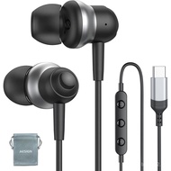 USB C Headphone for Samsung S25 S24 S23 Ultra FE S22 A55 A54 A16 Wired Earbuds Magnetic in-Ear Type 