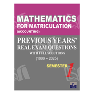 【ST】(2026/27) SAP: PREVIOUS YEARS’ REAL EXAM QUESTIONS【1999-2025】 PAST YEAR MATRICULATION SEMESTER 1