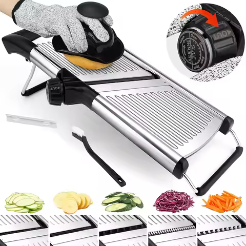 Mandoline Slicer Adjustable Mandoline Food Slicer Stainless Steel Mandolin Vegetable Chopper Slicer