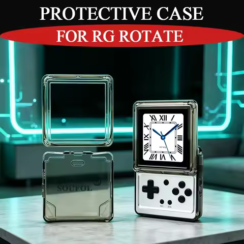 2Colors Wear-Resistant Transparent Protective Case For ANBERNIC RG Rotate Replacement TPU Cover Shel