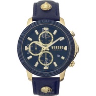 VERSUS VERSACE手錶 VV00165 46mm 寶藍錶殼，寶藍菱格紋錶帶款 _廠商直送