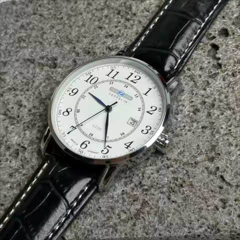 2026 Zeppelin Airship Commemorative Stylish Business Quartz Watch with Three-hand Calendar Casual Fa