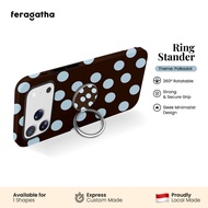 FERAGATHA Phone 360 Degree Rotating StanderRing | Metal phone standerRing | Minimalist Polka Dot Pho