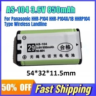 AS-104 3.6V 850mAh Ni-MH Rechargeable Battery for Panasonic HHR-P104 HHR-P104A/1B HHRP104 Type Wirel
