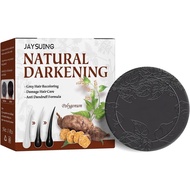 Hotiary Hair Darkening Shampoo Bar, Polygonum Multiflorum Darkening Shampoo Bar untuk Rambut Beruban