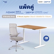 [เซ็ตสุดคุ้ม] โต๊ะปรับระดับไฟฟ้า รุ่น Space One + เก้าอี้ทำงานเพื่อสุขภาพ ADAM DOT.2 ERGO CHAIR GRAV