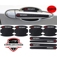 8pcs Car Door handle carbon Sticker mitsubishi x force Sticker cutting Car Door handle Protector