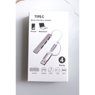 Type-C to USB Hub with 4 Ports – Expand Your Connectivity with Ease