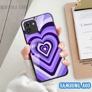 Softcase Glass Kaca SAMSUNG A03 - Casing hp SAMSUNG A03 [ S55 ].