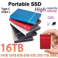 ✠✗♀ Original Portable SSD 16TB External Solid State Drive 12TB 8TB 6TB 1TB 500GB Mobile Storage Device USB3.1 Laptop Hard Drive