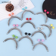 willbered Candy Color Metal Purse Frame Kiss Clasp Purse Clasp Frame Bag Kiss Clasp Lock Purse Frame