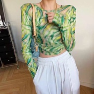 HIJAU Green Women's Outer Top Imported Top A0107 Green outer top