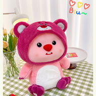 UFANSM Strawberry Bear Loopy Plush Doll Soft Pillow Zanmang Plush Beaver Doll Cute Plush Toys Kids
