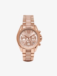 นาฬิกาข้อมือผู้หญิง Michael Kors Mini Bradshaw Chronograph Rose Gold Dial Rose Gold  MK6066