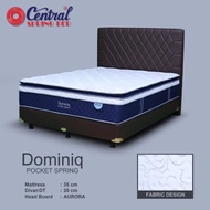 set springbed central dominiq 160x200 (dengan divan sandaran)