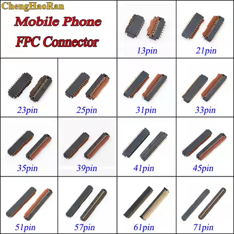 FPC connector socket LCD display screen Connector Port on mainboard 13pin 23pin 25pin 31pin 41pin 45