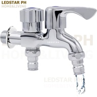 2 in 1 Brass Dual Tap for Washing Machine, Two Way Tap for Washing Machine