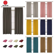 MR.CURTAIN READY STOCK BLACKOUT Extra Thick Plain Curtain French Pleat / Rod Pocket/ Langsir Tingkap