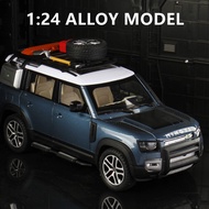 2022ใหม่124 Land Rover Defender ล้อแม็กรถยนต์รุ่น D Iecast โลหะของเล่นนอกถนนยานพาหนะรถยนต์รุ่นจำลองคอลเลกชันของขวัญเด็ก