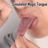 【HOT】 Magic Props Tricky April Fool's Day Pranks Fake Tongue Simulation Props Toys Tongue G2j4  COD
