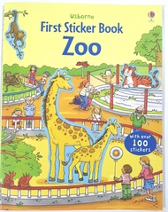 🌟มาใหม่🌟 Zoo first sticker book สมุดภาพสติ๊กเกอร์ (เนื้อหาเป็นภาษาอังกฤษ)​ Usborne sticker book หนัง