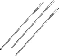 3 Piece Pickle Forks 8.6 Inch Silver Long Handle Olive Forks Stainless Steel Pickle Picker 2-Tine Co