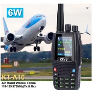 Air Band Transmit Walkie Talkie Tx108.000-136.999MHz Rx108.0000-136.999MHz 6W 200Ch W/10 NOAA KT-A16
